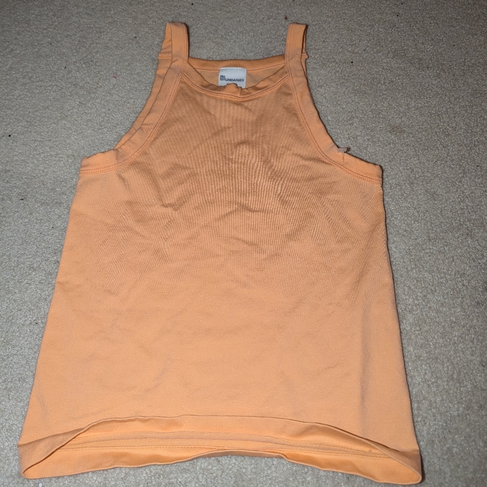 No Boundaries Orange Sleeveless Women's Top